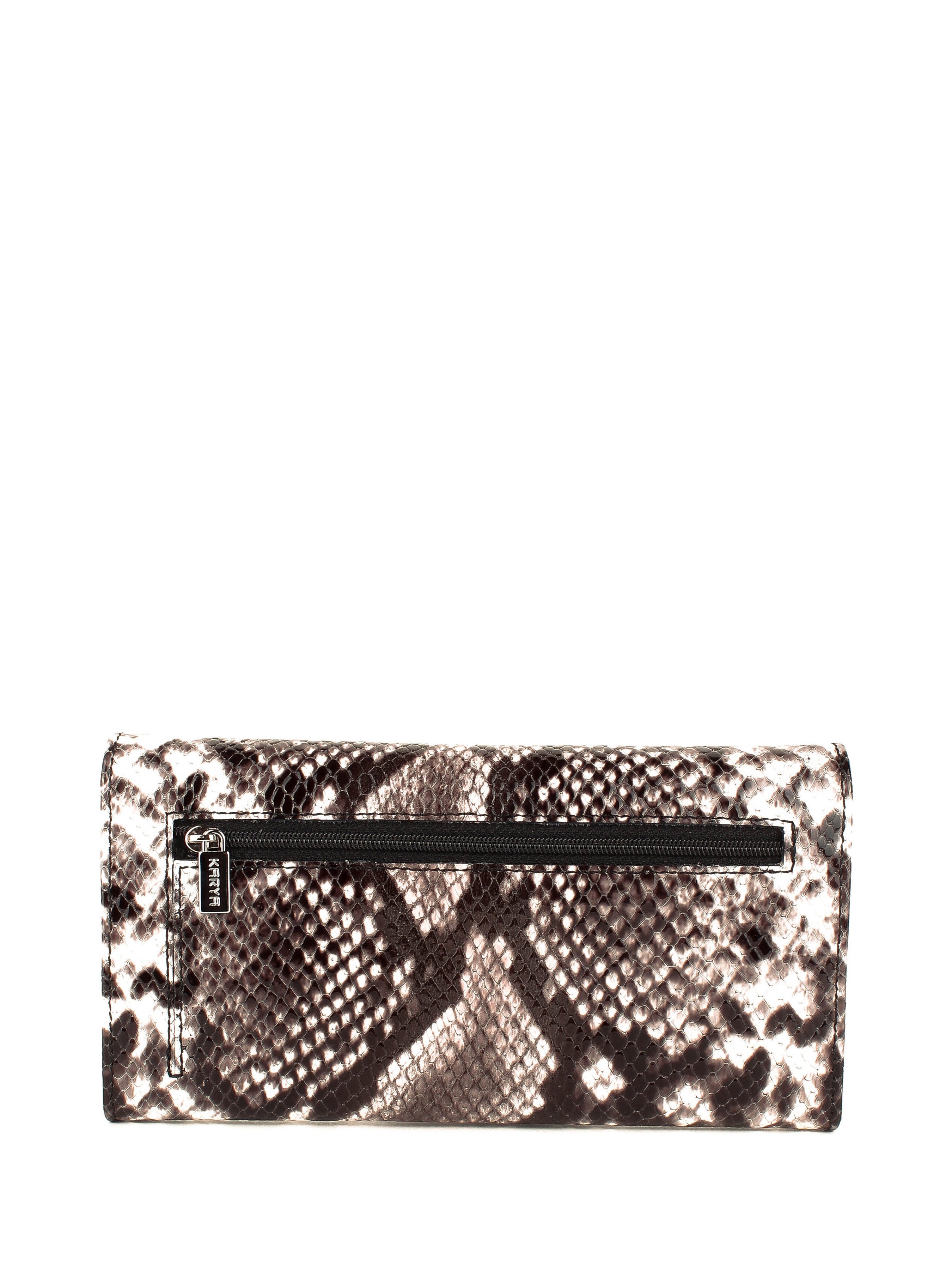 Cartera de piel italiana Gris 1146-536