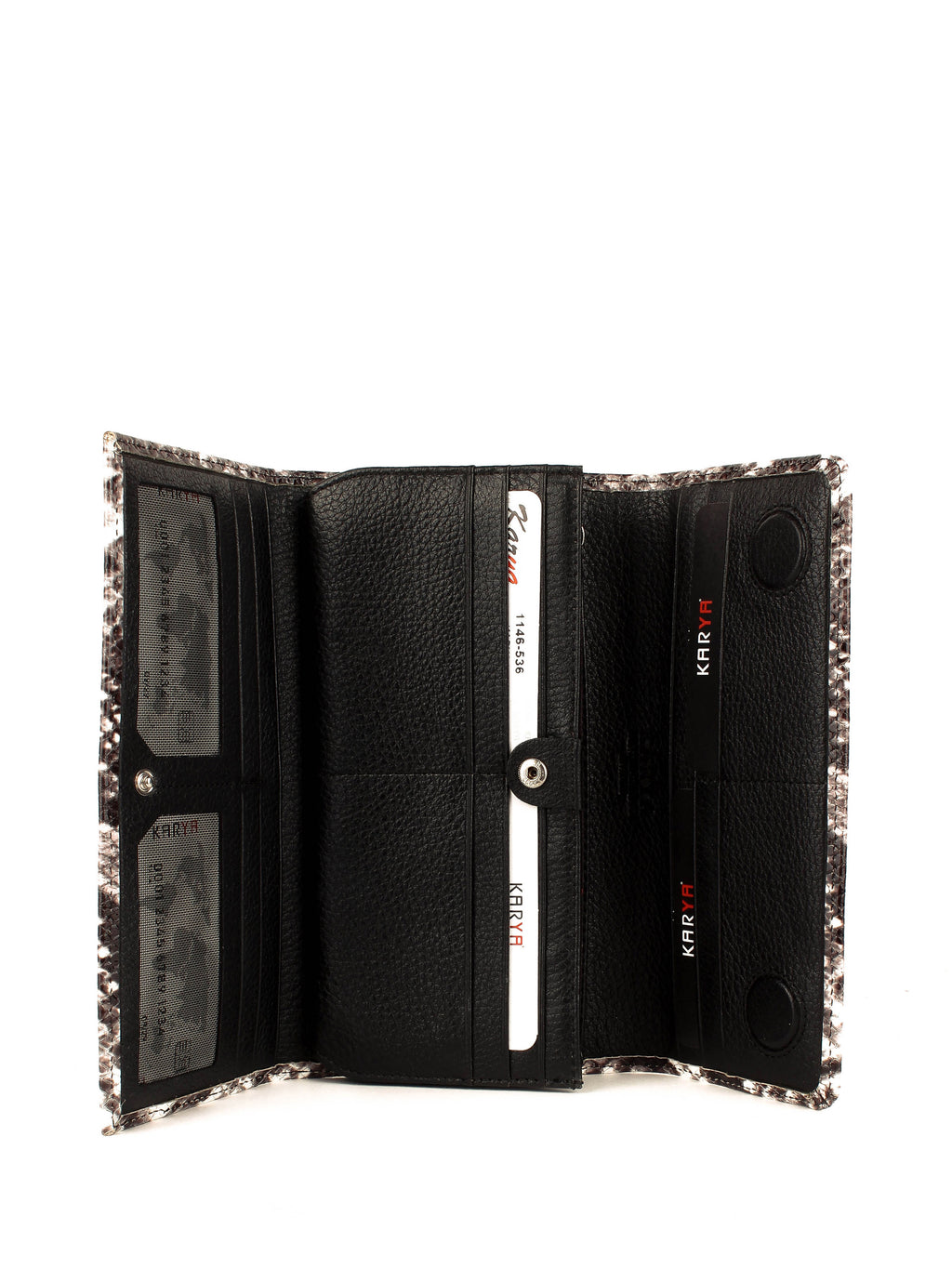 Cartera de piel italiana Gris 1146-536