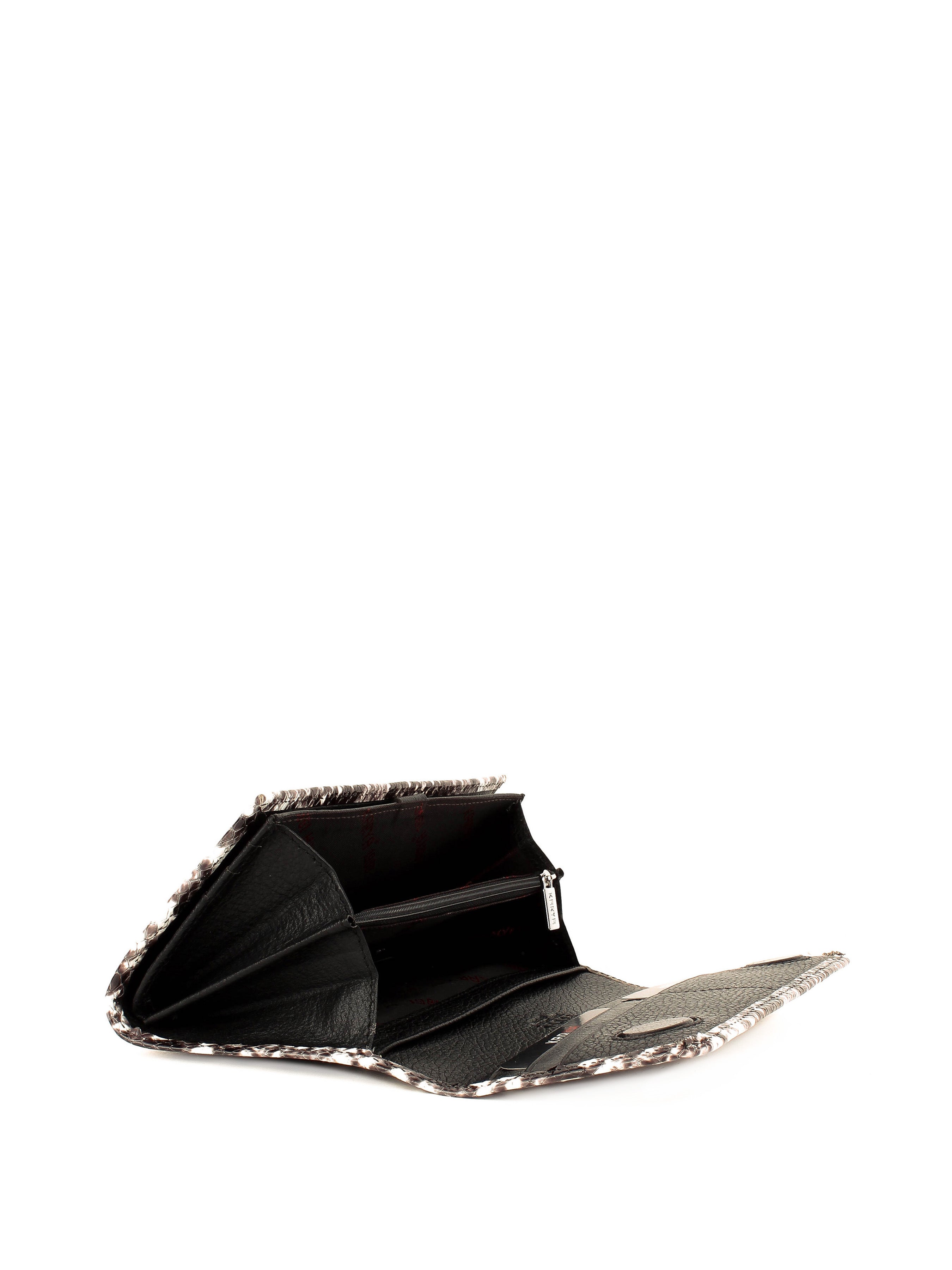 Cartera de piel italiana Gris 1146-536