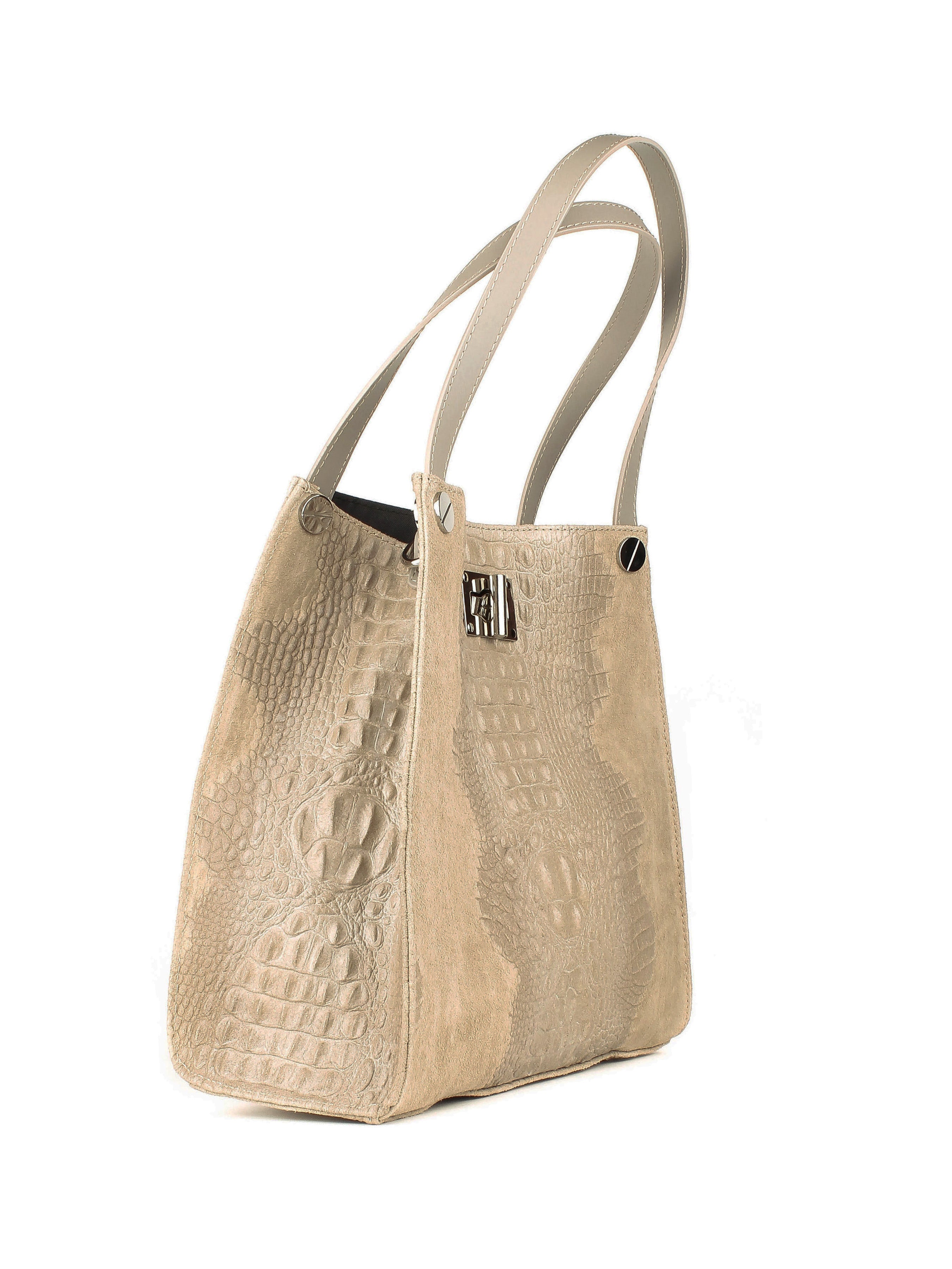 Shopper de piel italiana Beige 4004-11-36
