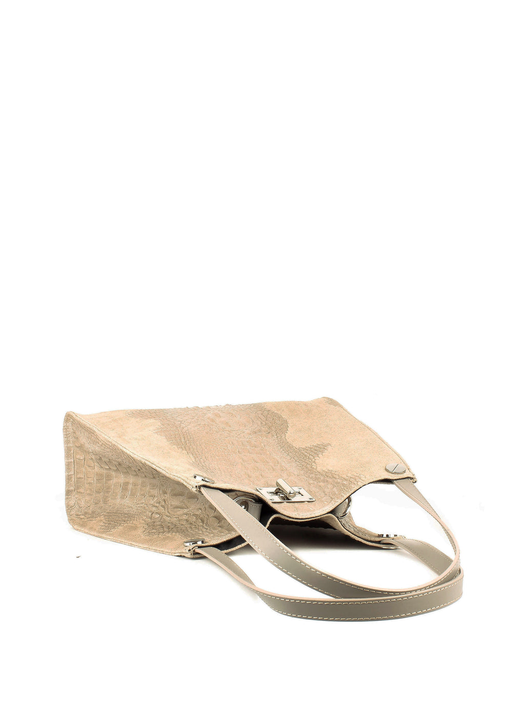 Shopper de piel italiana Beige 4004-11-36