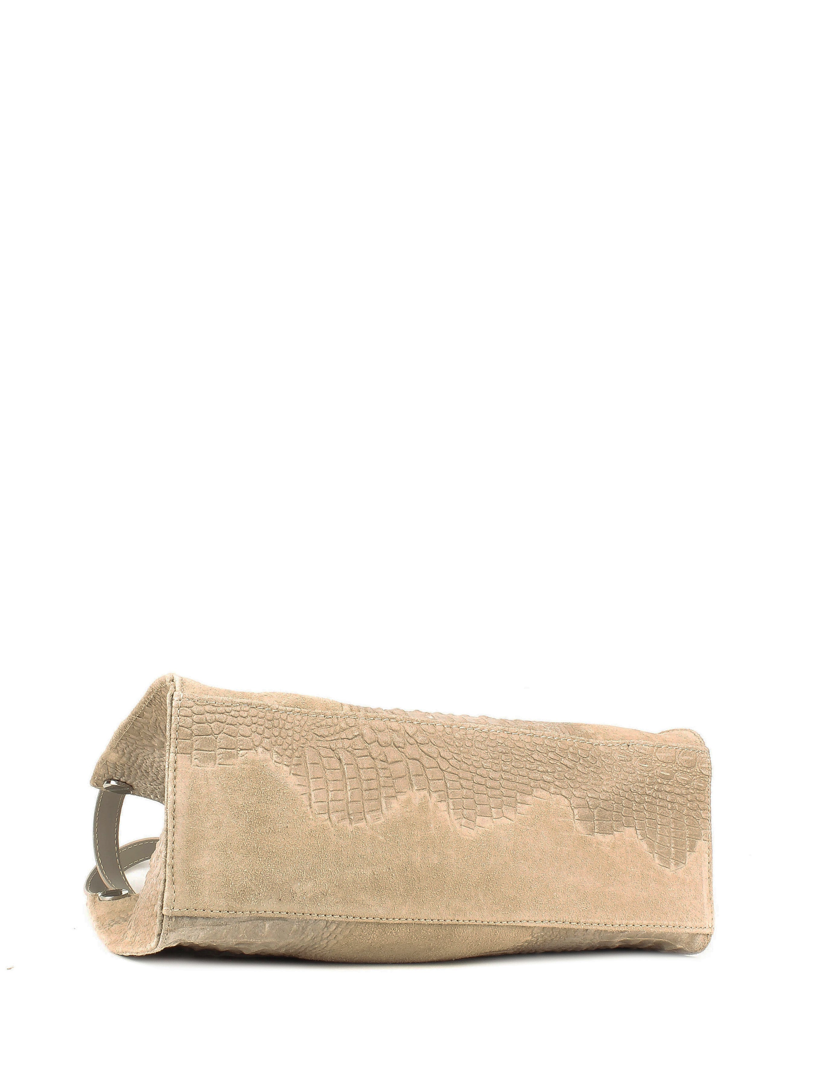 Shopper de piel italiana Beige 4004-11-36