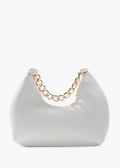 Bolso de hombro de piel italiana Blanco 3355-16-32