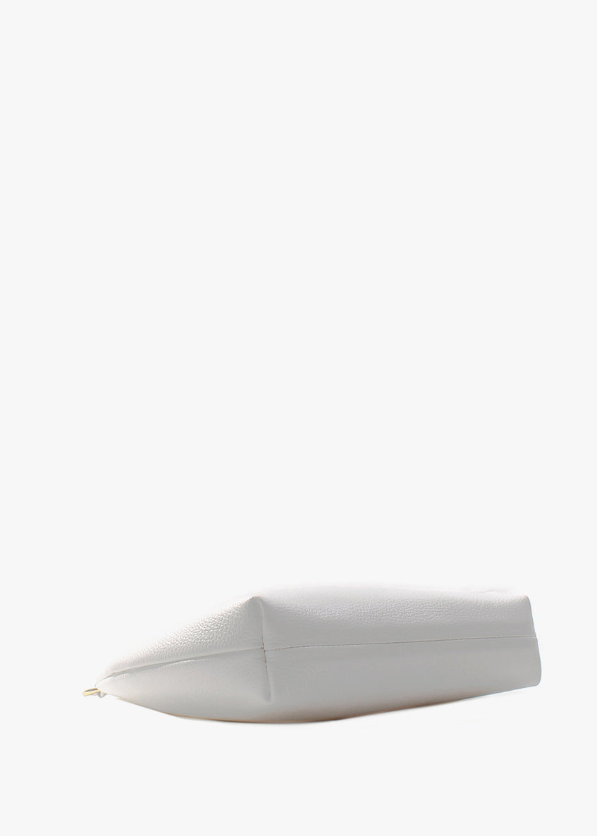 Bolso de hombro de piel italiana Blanco 3355-16-32