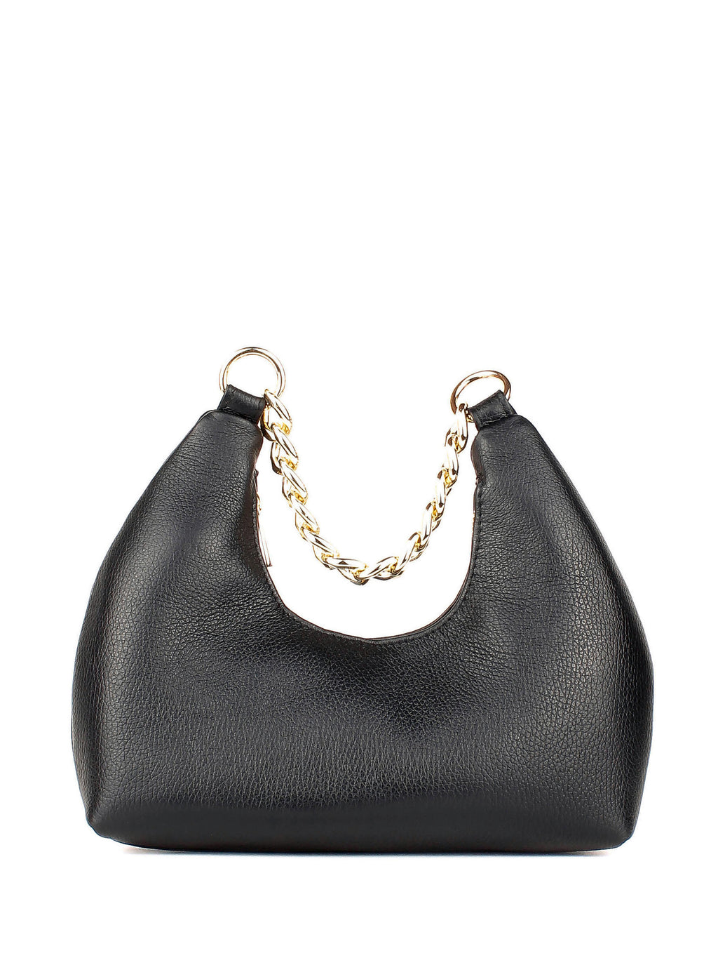 Bolso de hombro de piel italiana Negro 3355-05-32