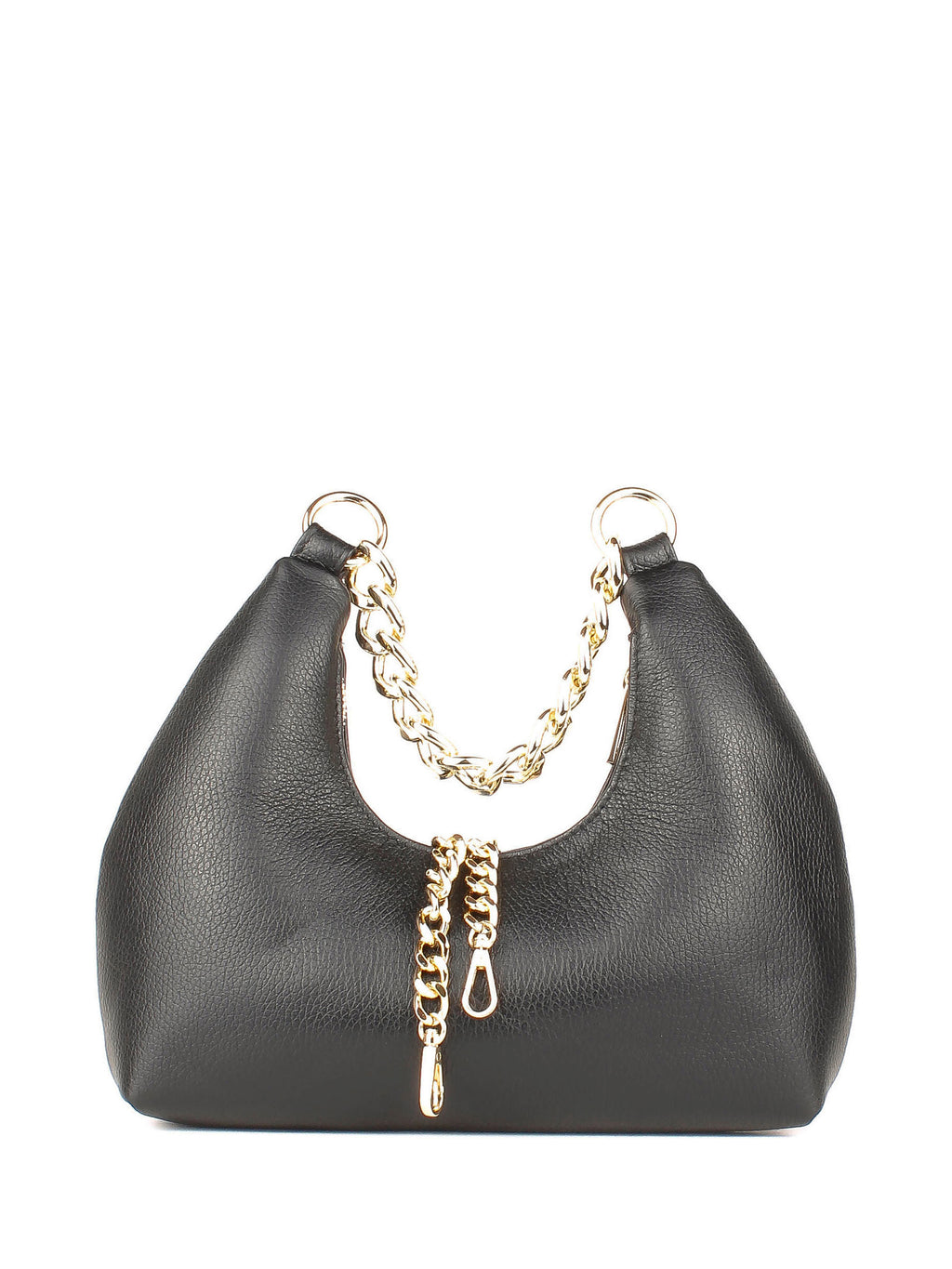 Bolso de hombro de piel italiana Negro 3355-05-32