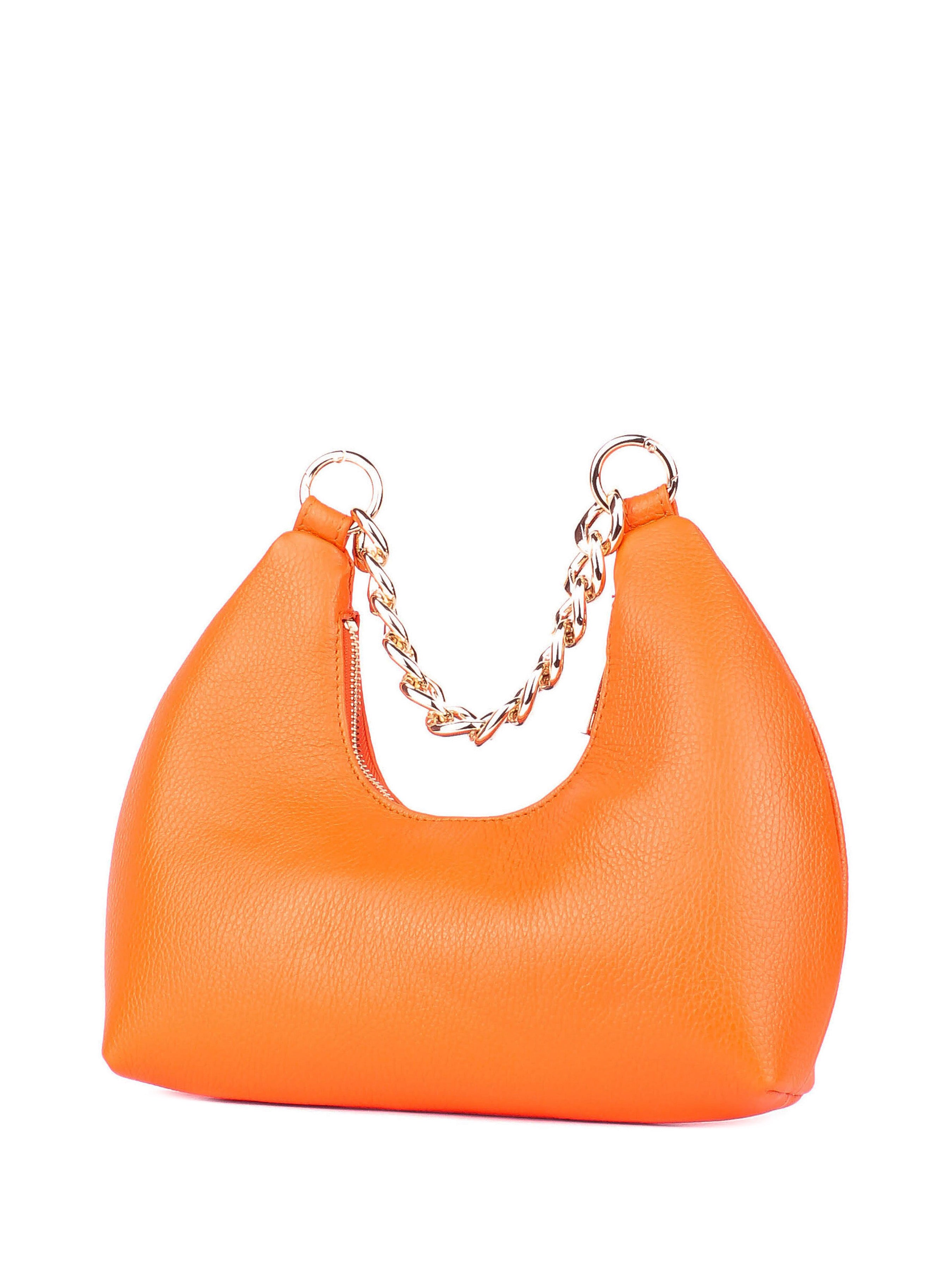 Bolso de hombro de piel italiana Amarillo 3355-19-32
