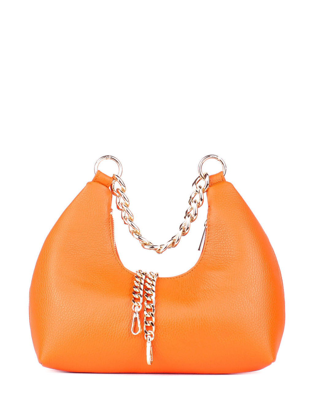 Bolso de hombro de piel italiana Amarillo 3355-19-32