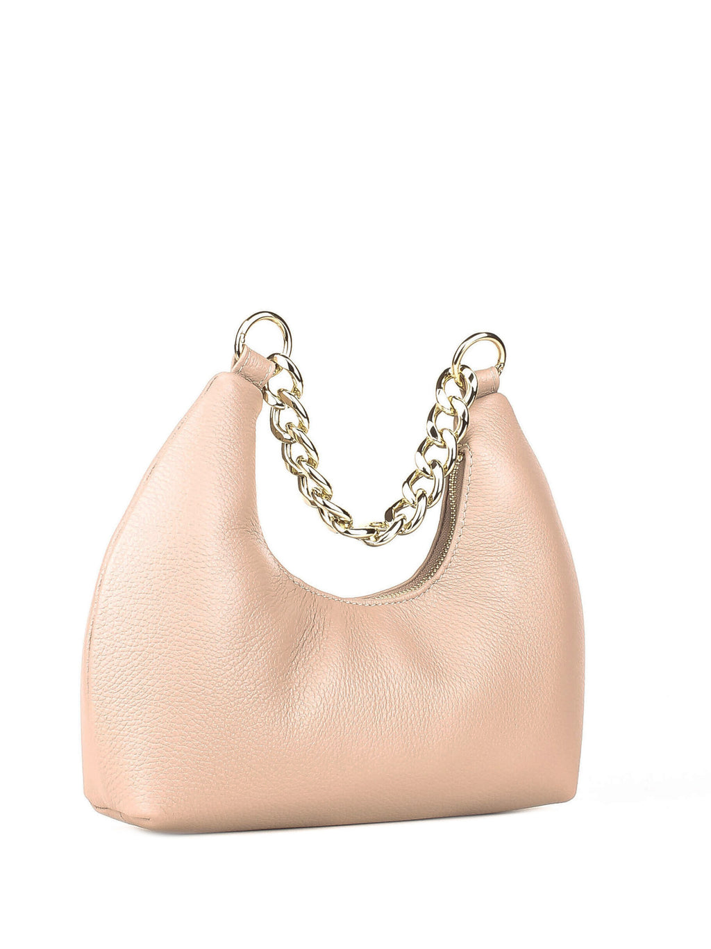 Bolso de hombro de piel italiana Gris 3355-52-32