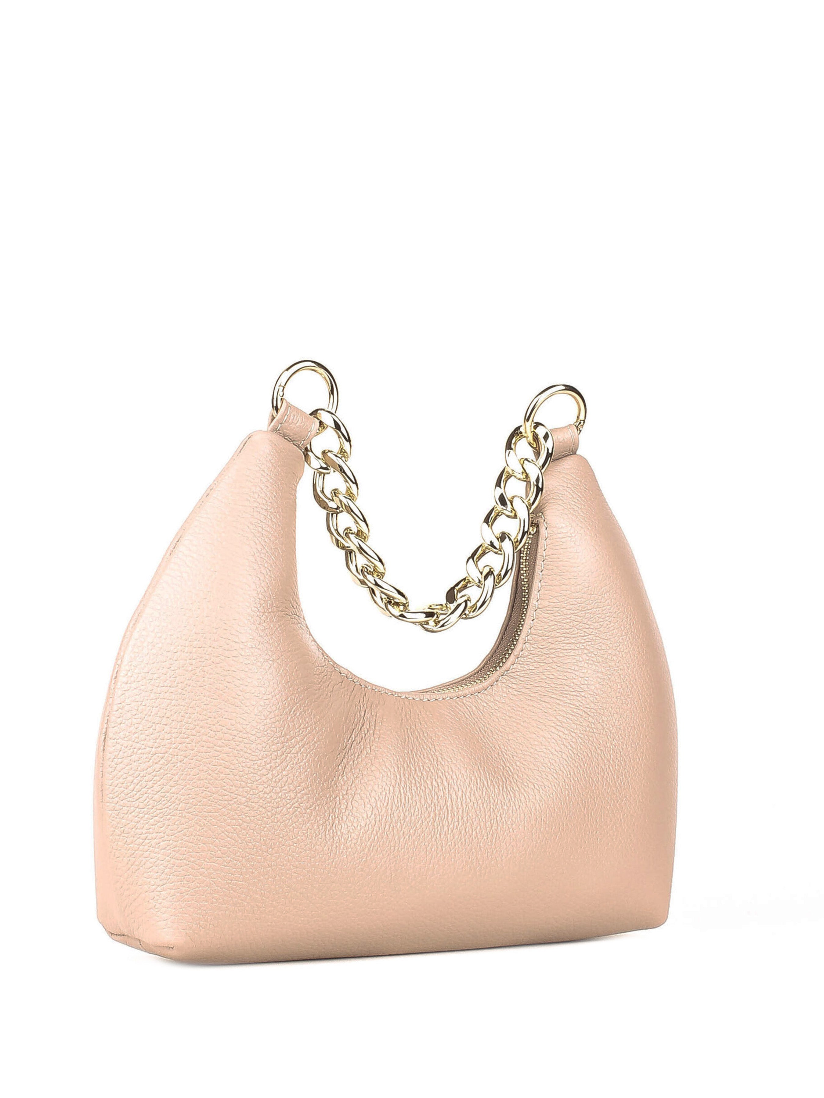 Bolso de hombro de piel italiana Gris 3355-52-32