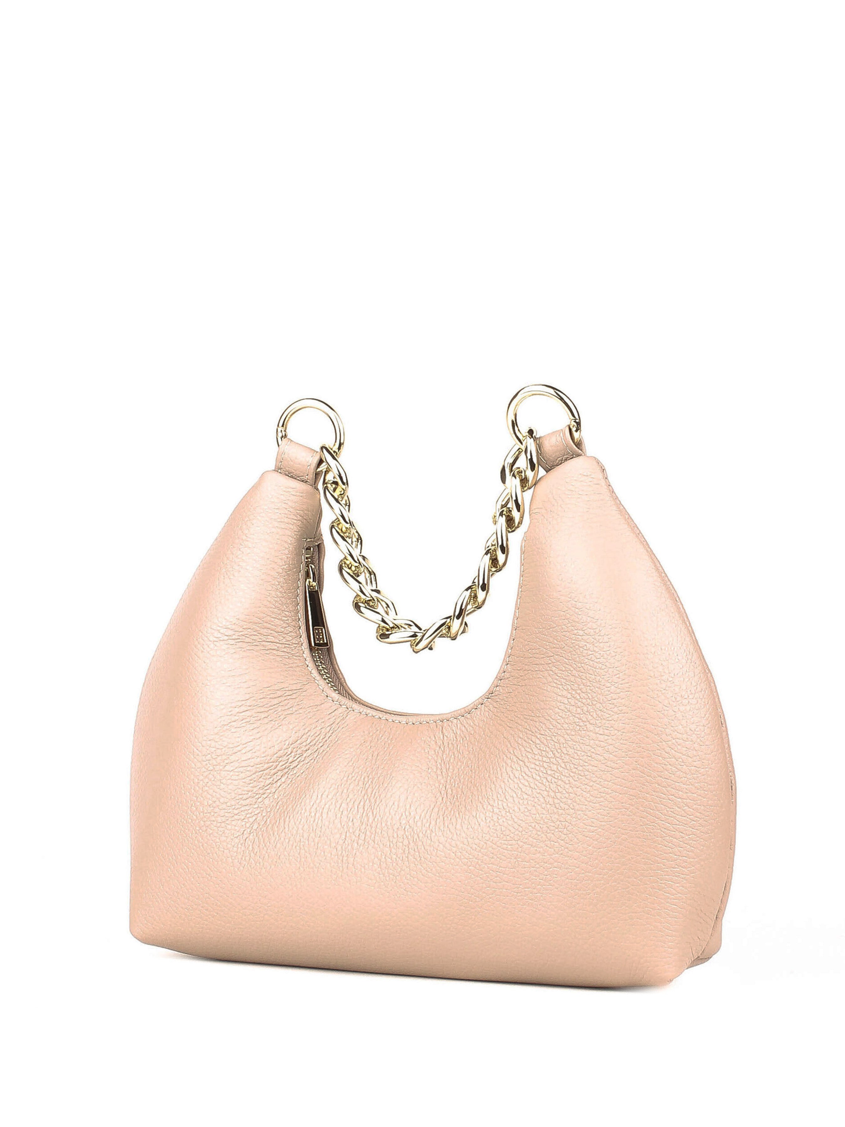 Bolso de hombro de piel italiana Gris 3355-52-32