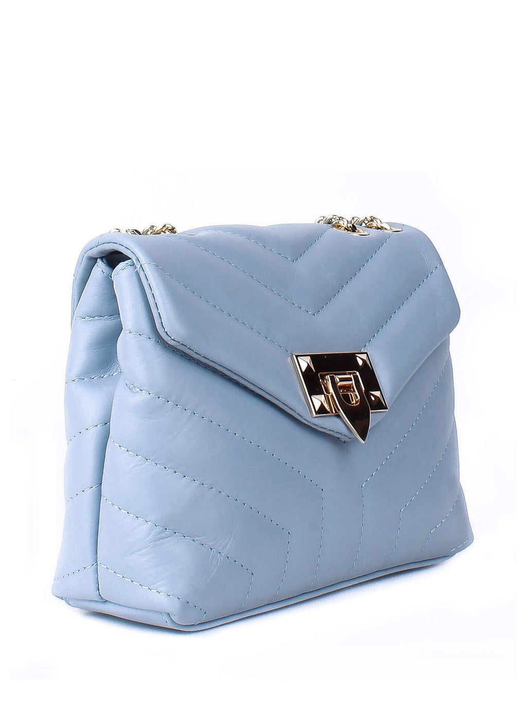 Bandolera de piel italiana Блакитний 5815-17-37