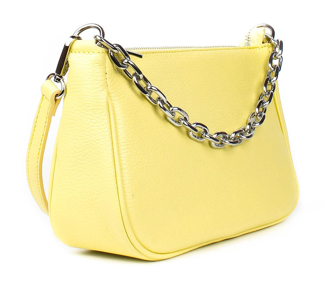 Bandolera de piel italiana Amarillo 4277-15-32