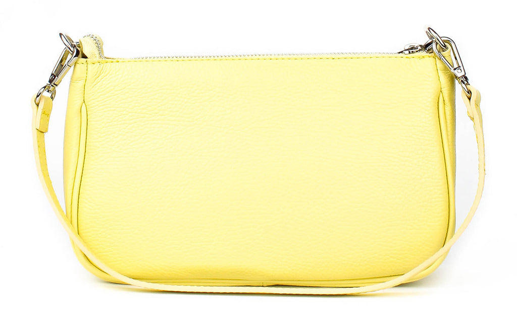 Bandolera de piel italiana Amarillo 4277-15-32