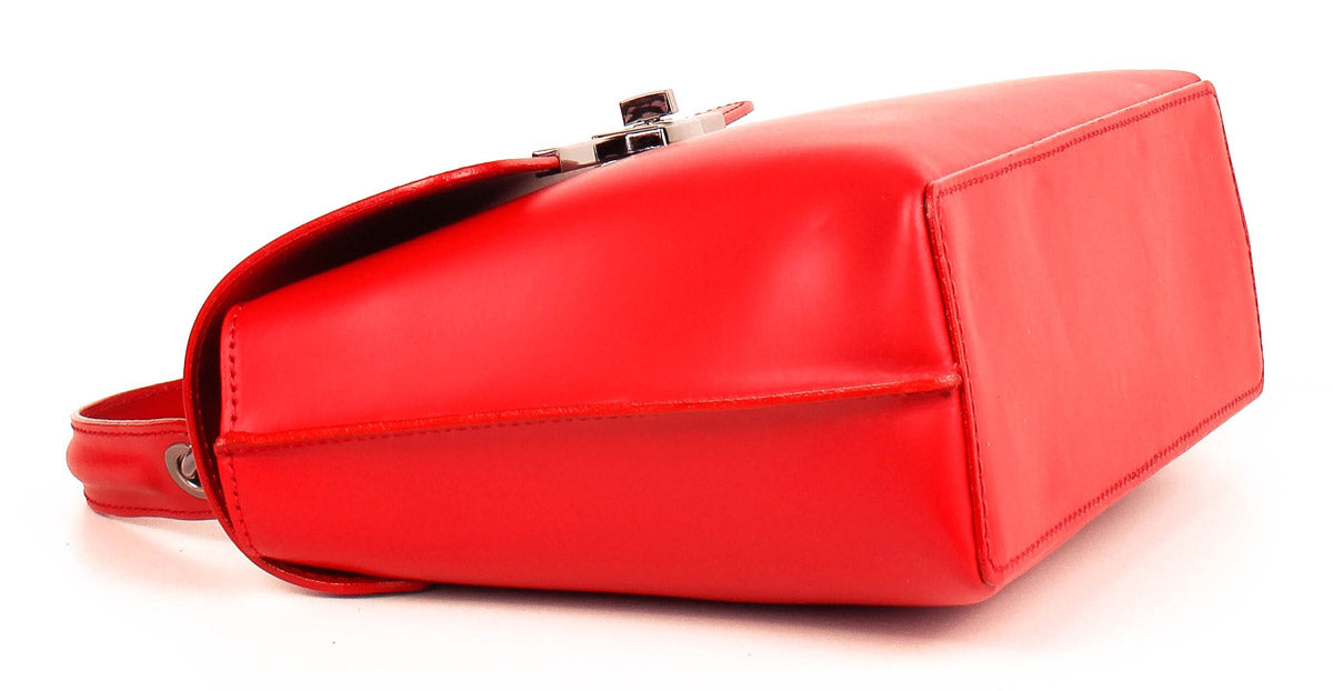 Bolso de mano de piel italiana RITMO Rojo