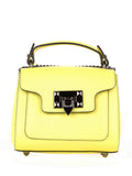 Bolso de mano de piel italiana Amarillo 1991-15-33