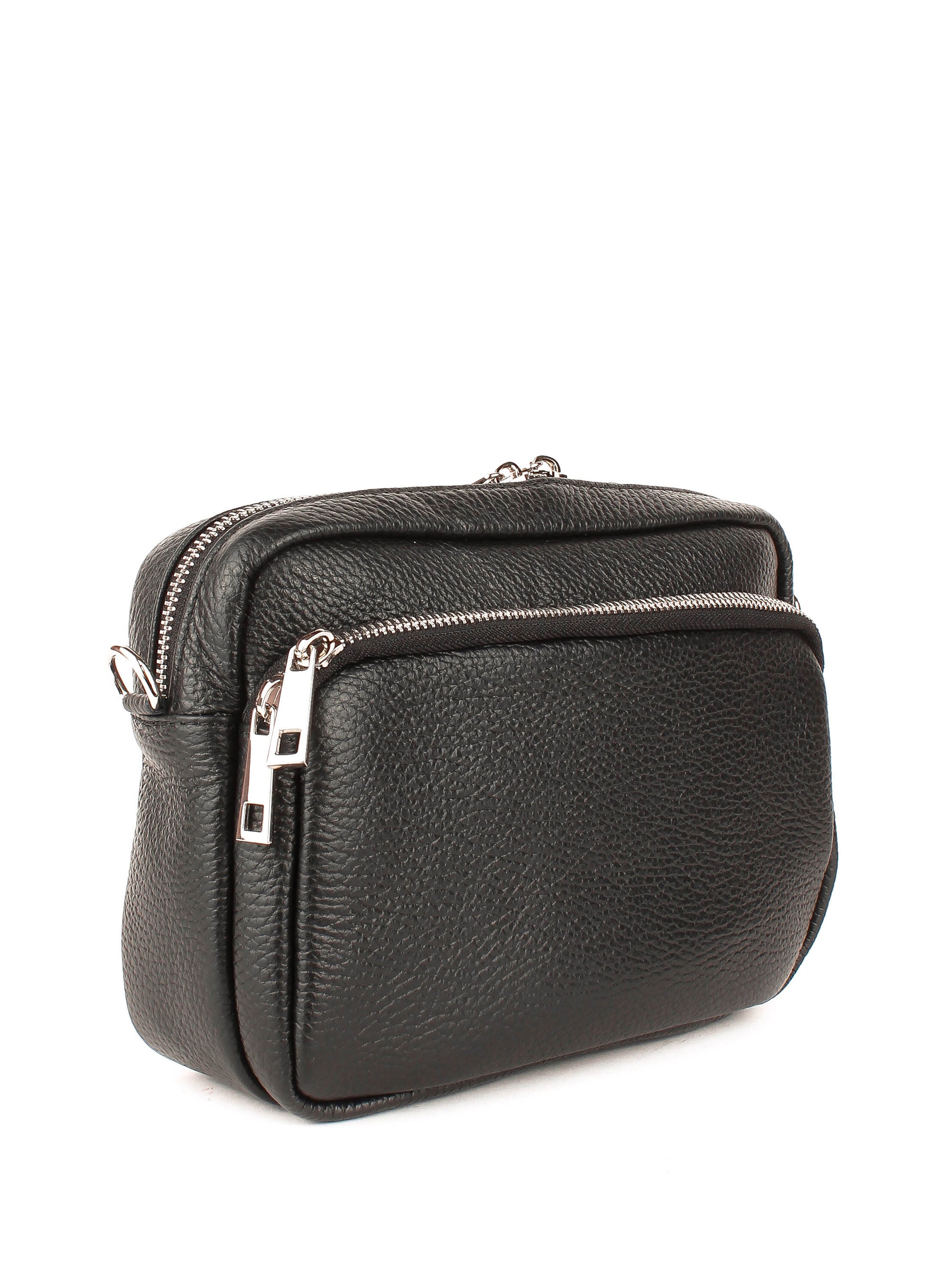 Bandolera de piel italiana Negro 3227-05-32