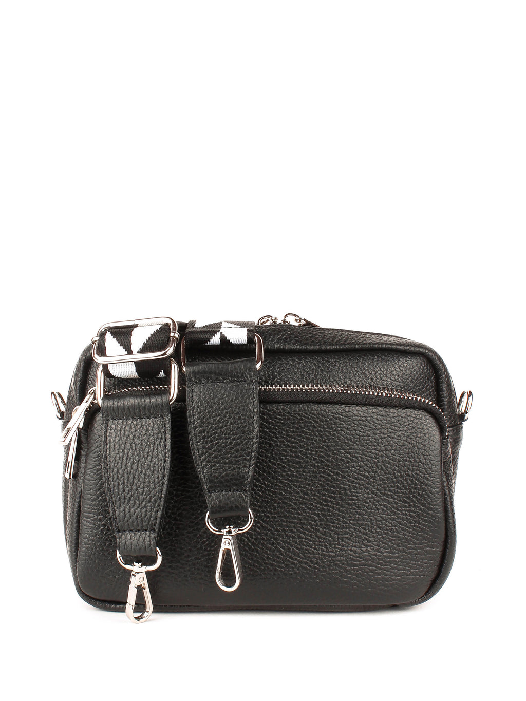 Bandolera de piel italiana Negro 3227-05-32