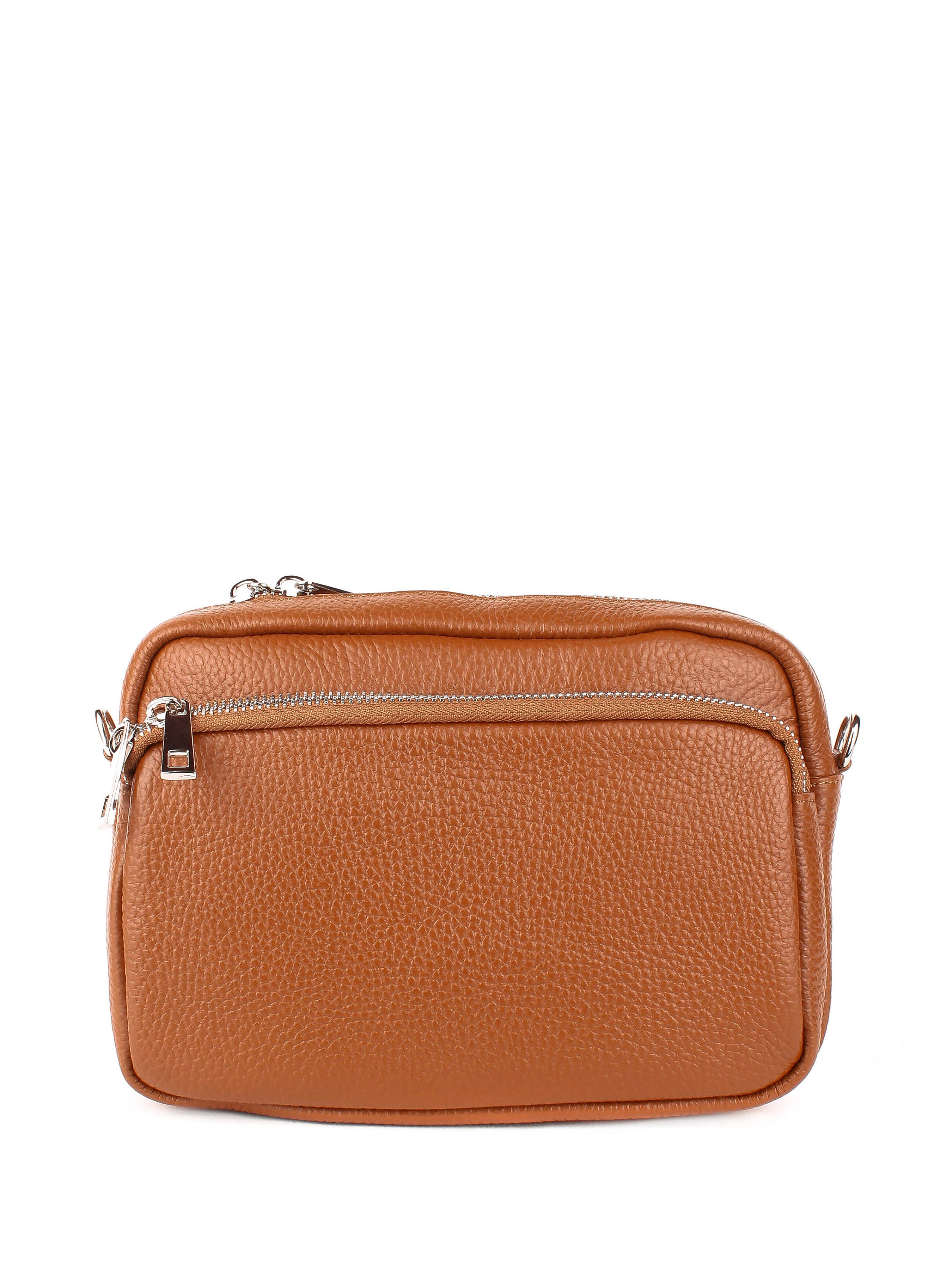 Bandolera de piel italiana Rojo 3227-45-32