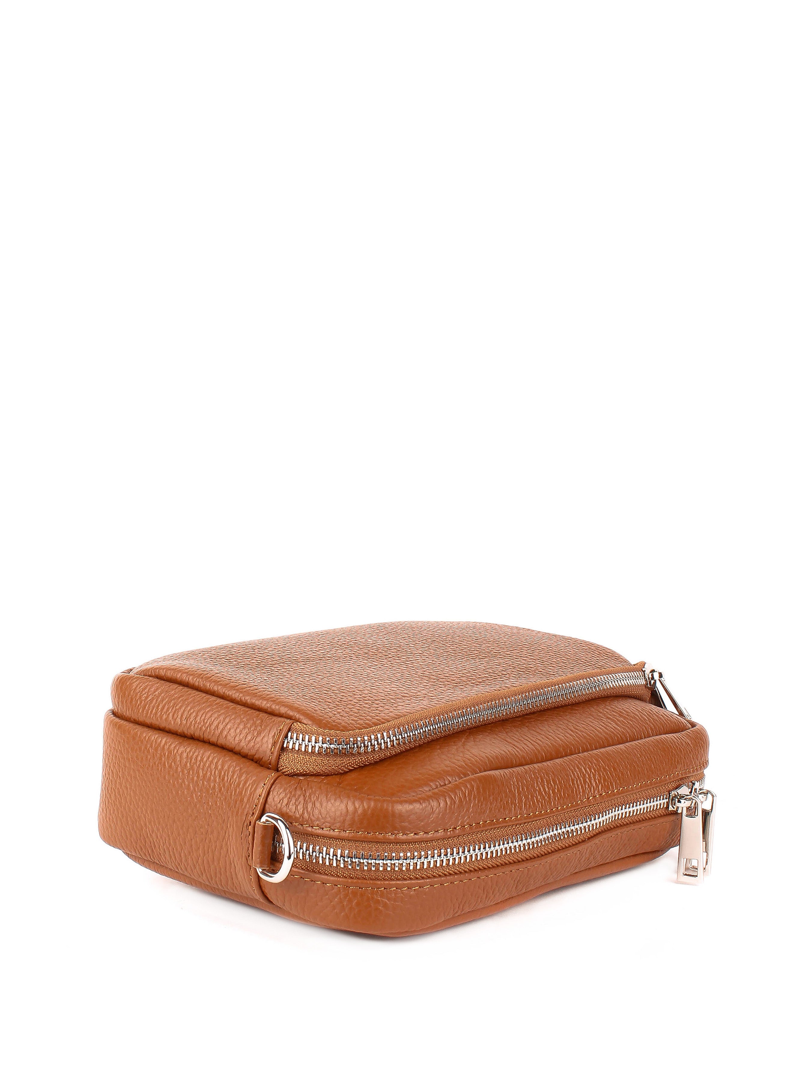 Bandolera de piel italiana Rojo 3227-45-32