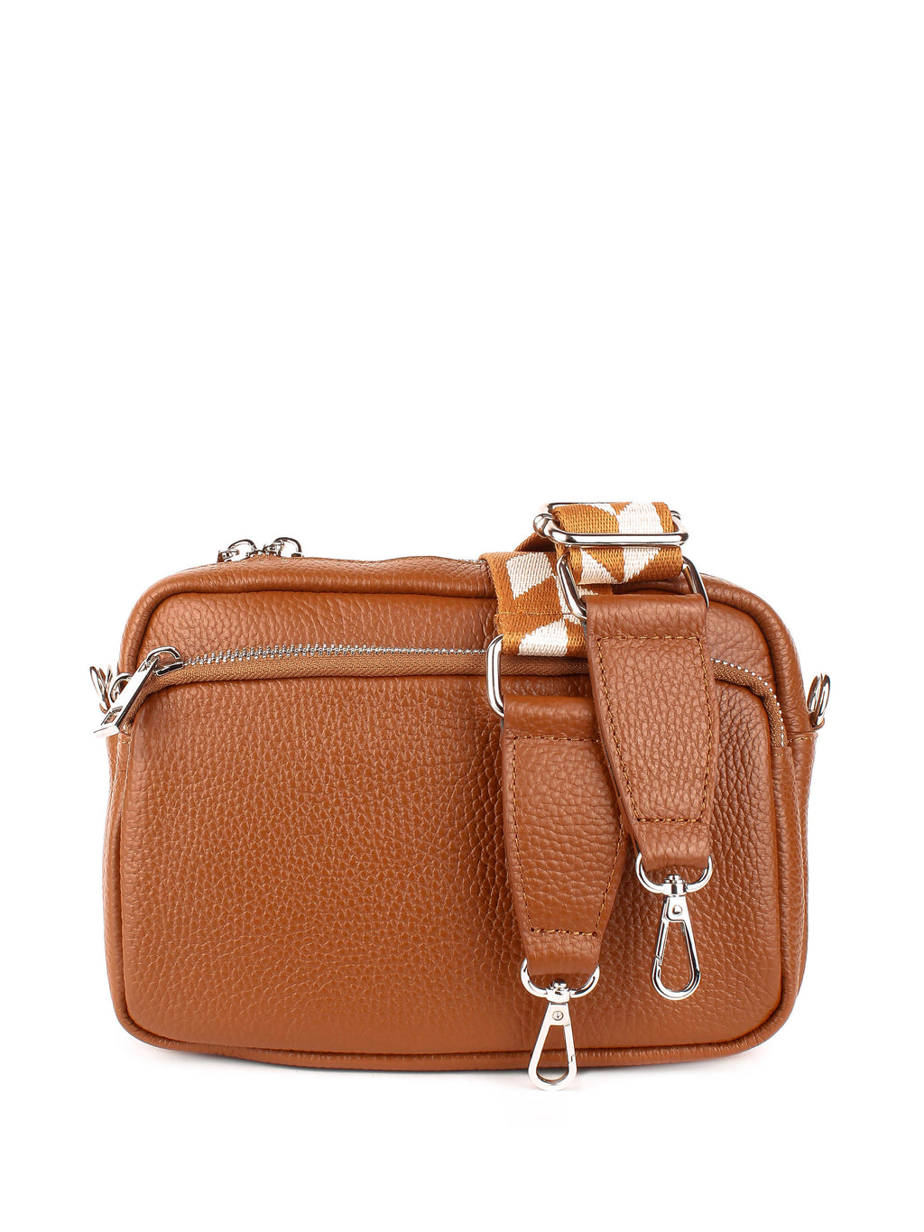 Bandolera de piel italiana Rojo 3227-45-32