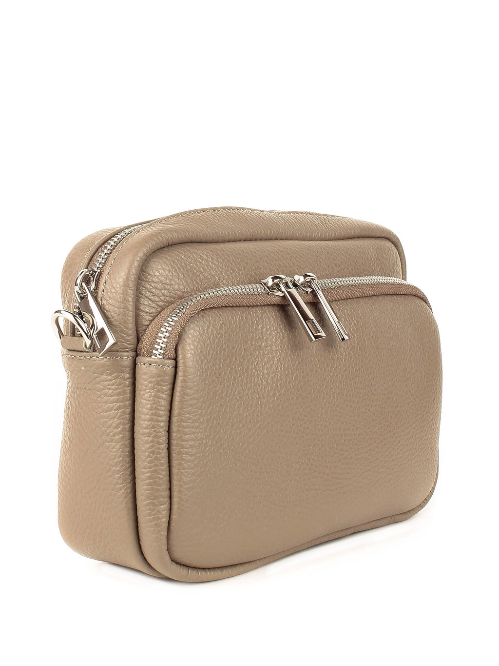 Bandolera de piel italiana Gris, Marrón 3227-104-32