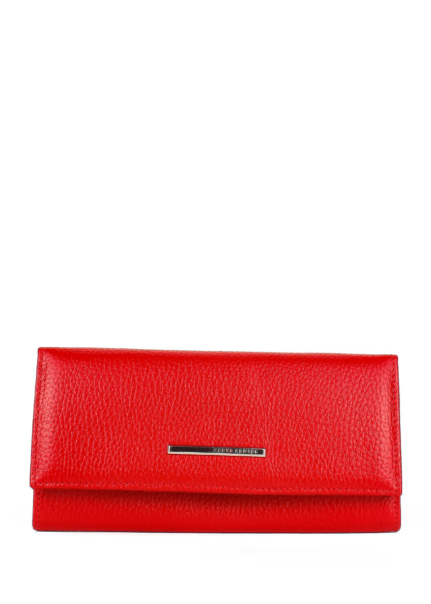 Cartera de piel italiana Rojo 1101-46