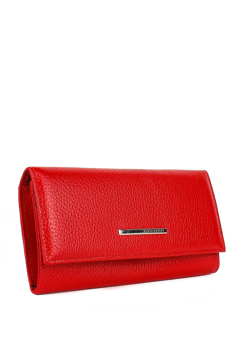 Cartera de piel italiana Rojo 1101-46
