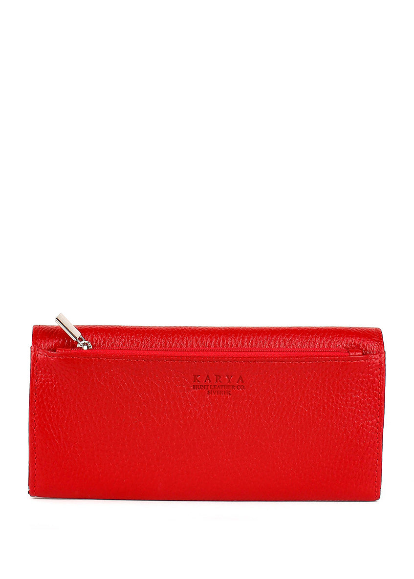 Cartera de piel italiana Rojo 1101-46