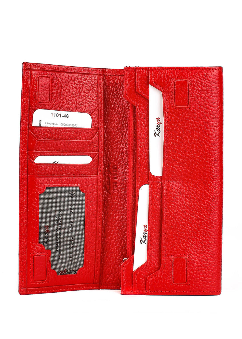 Cartera de piel italiana Rojo 1101-46