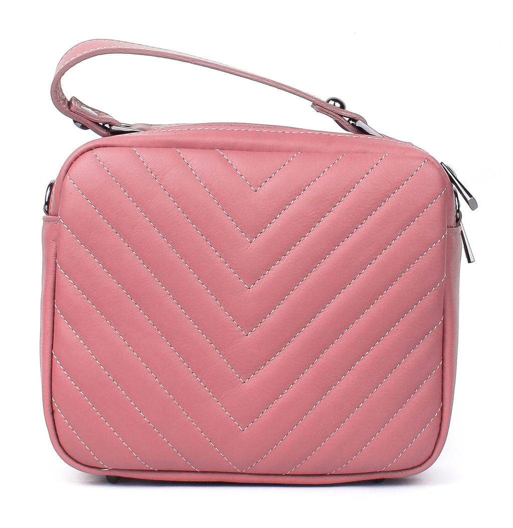 Bolso de mano de piel italiana SIOUXSIE Rosa