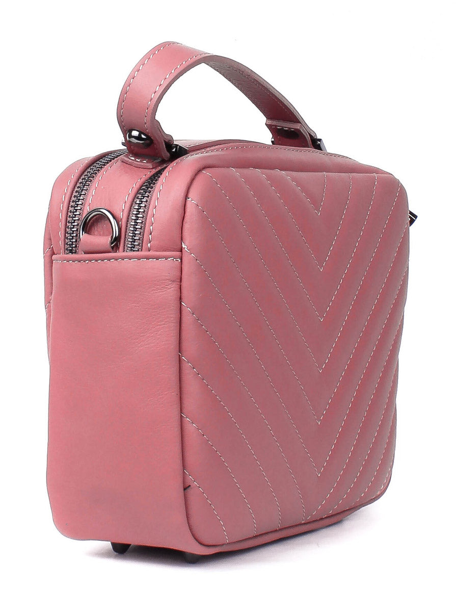 Bolso de mano de piel italiana SIOUXSIE Rosa