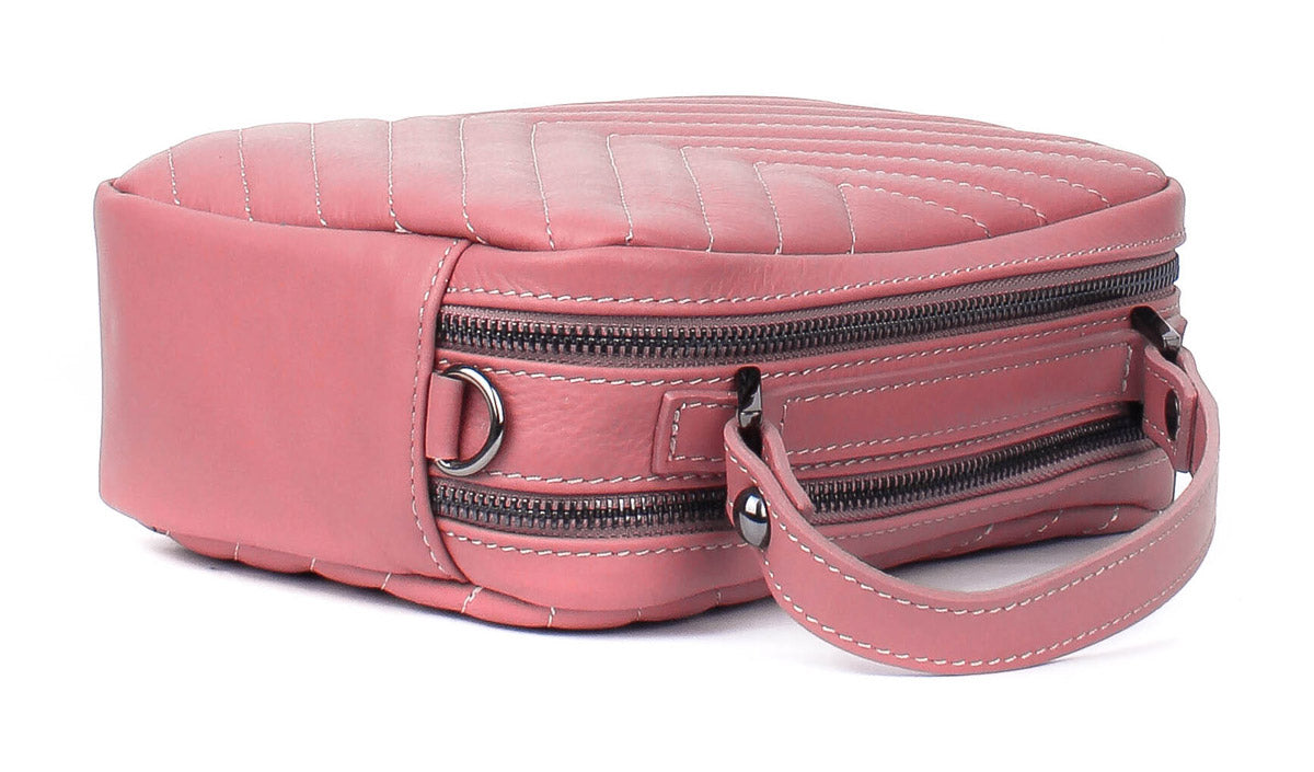 Bolso de mano de piel italiana SIOUXSIE Rosa