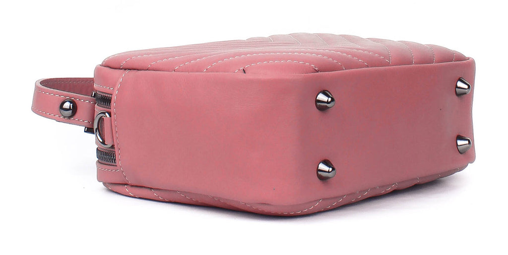 Bolso de mano de piel italiana SIOUXSIE Rosa