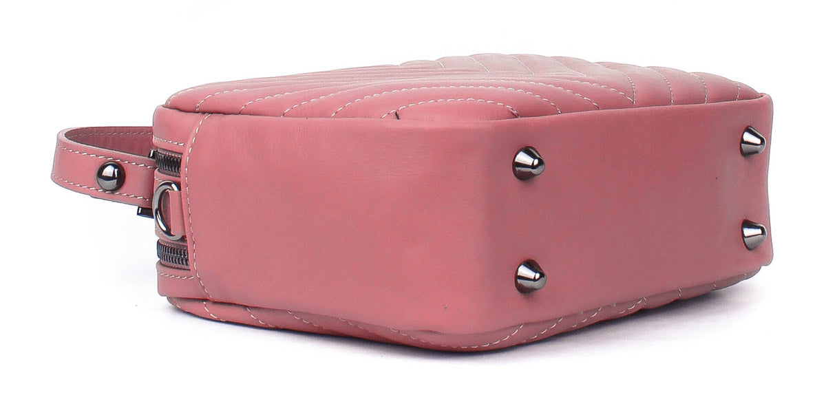 Bolso de mano de piel italiana SIOUXSIE Rosa