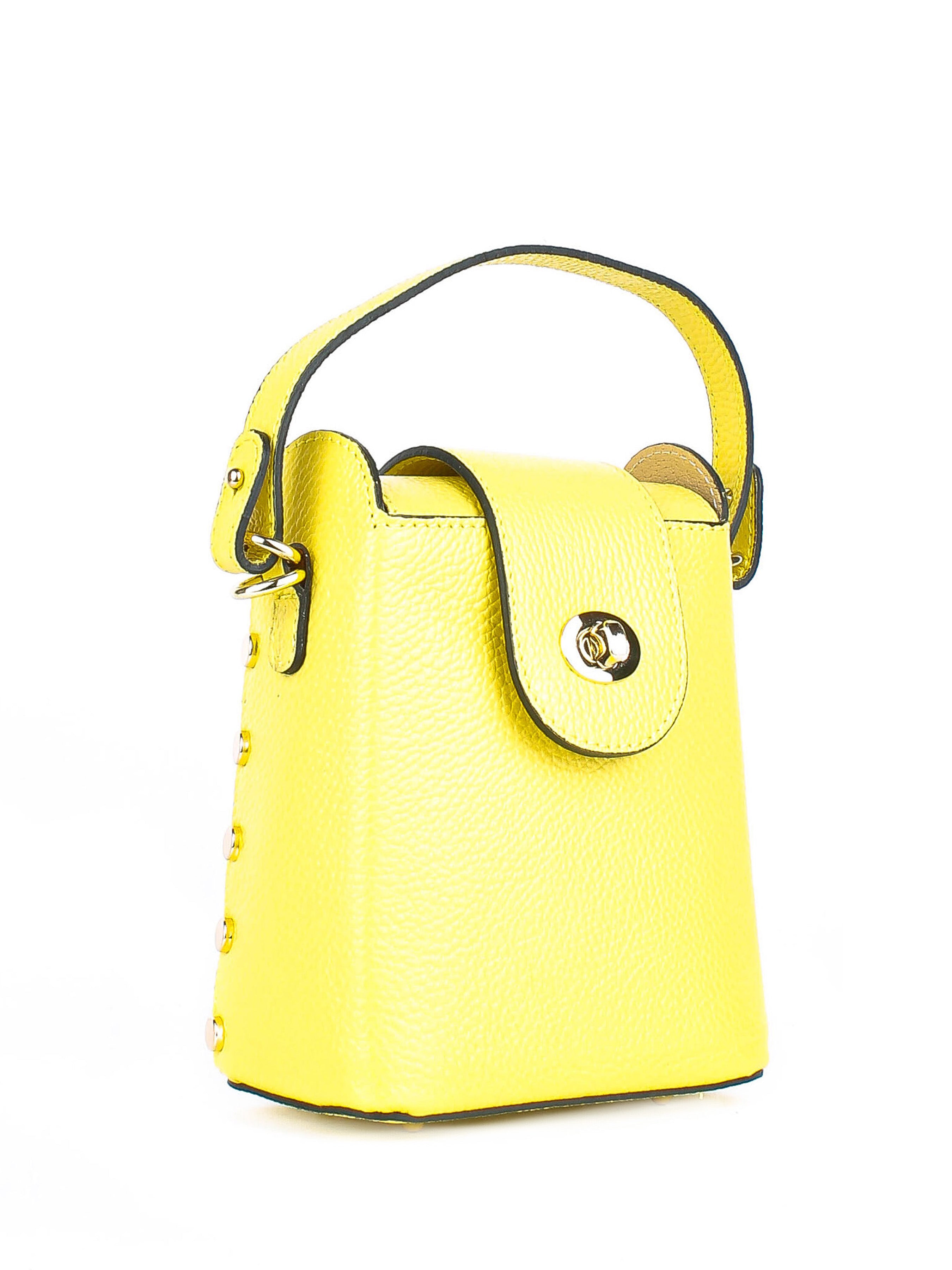 Bandolera de piel italiana Amarillo 8811-15-32