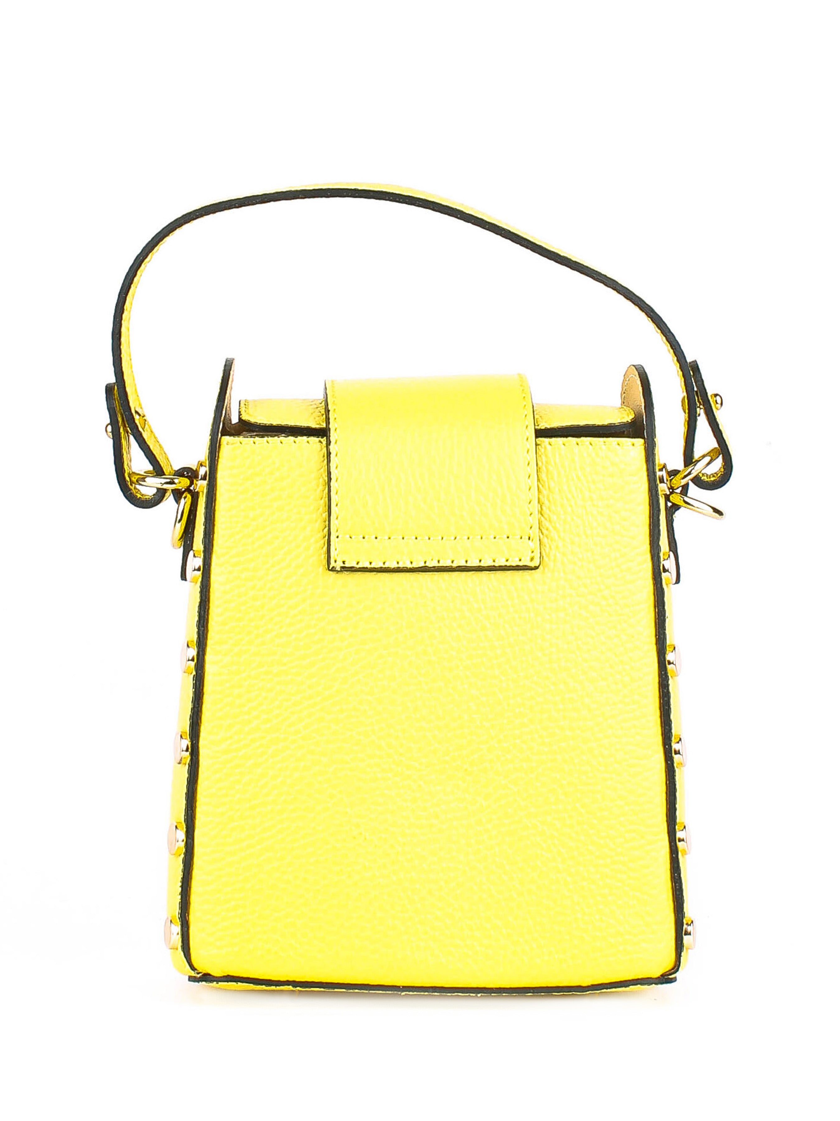 Bandolera de piel italiana Amarillo 8811-15-32