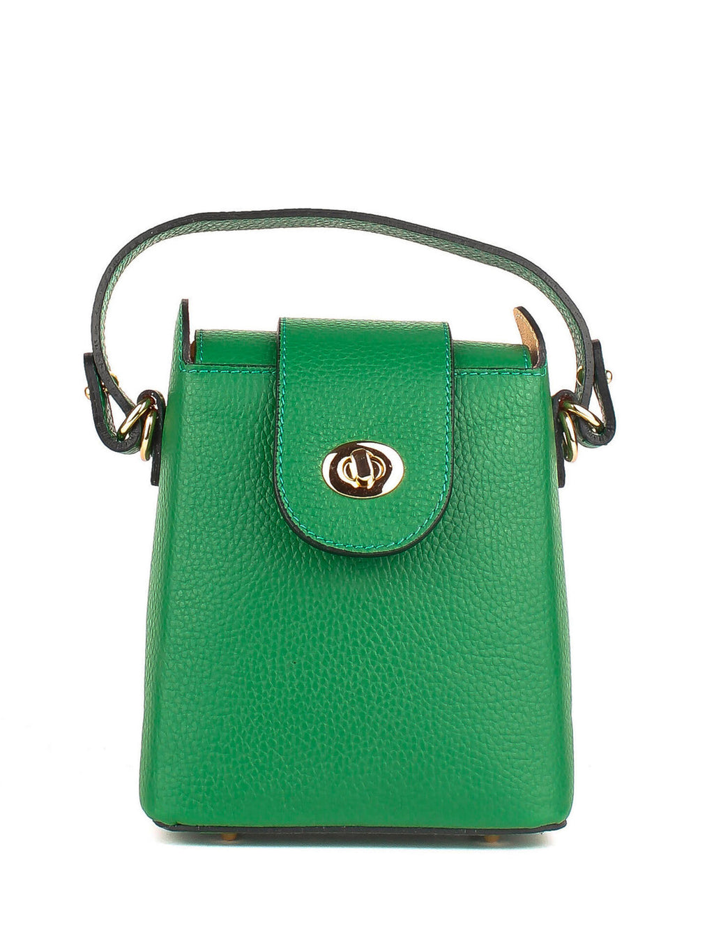 Bandolera de piel italiana Verde 8811-08-32