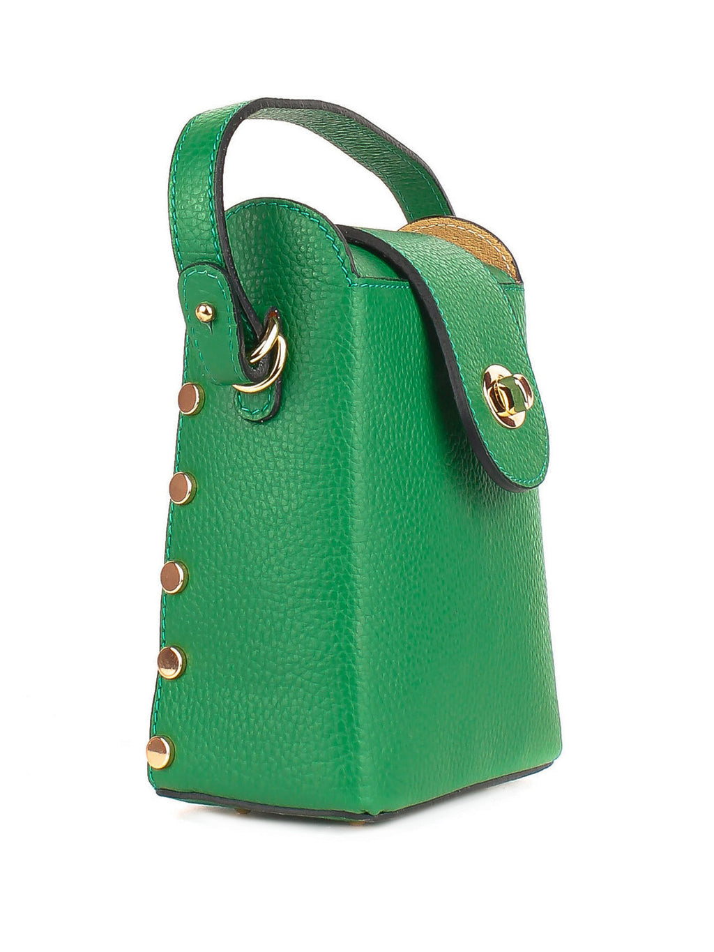 Bandolera de piel italiana Verde 8811-08-32