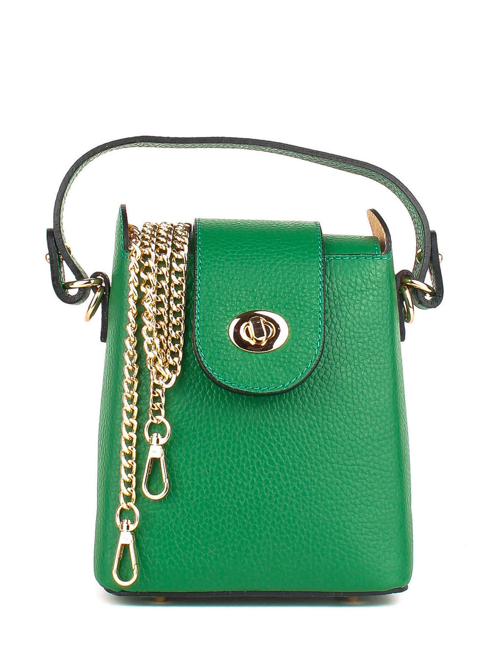 Bandolera de piel italiana Verde 8811-08-32