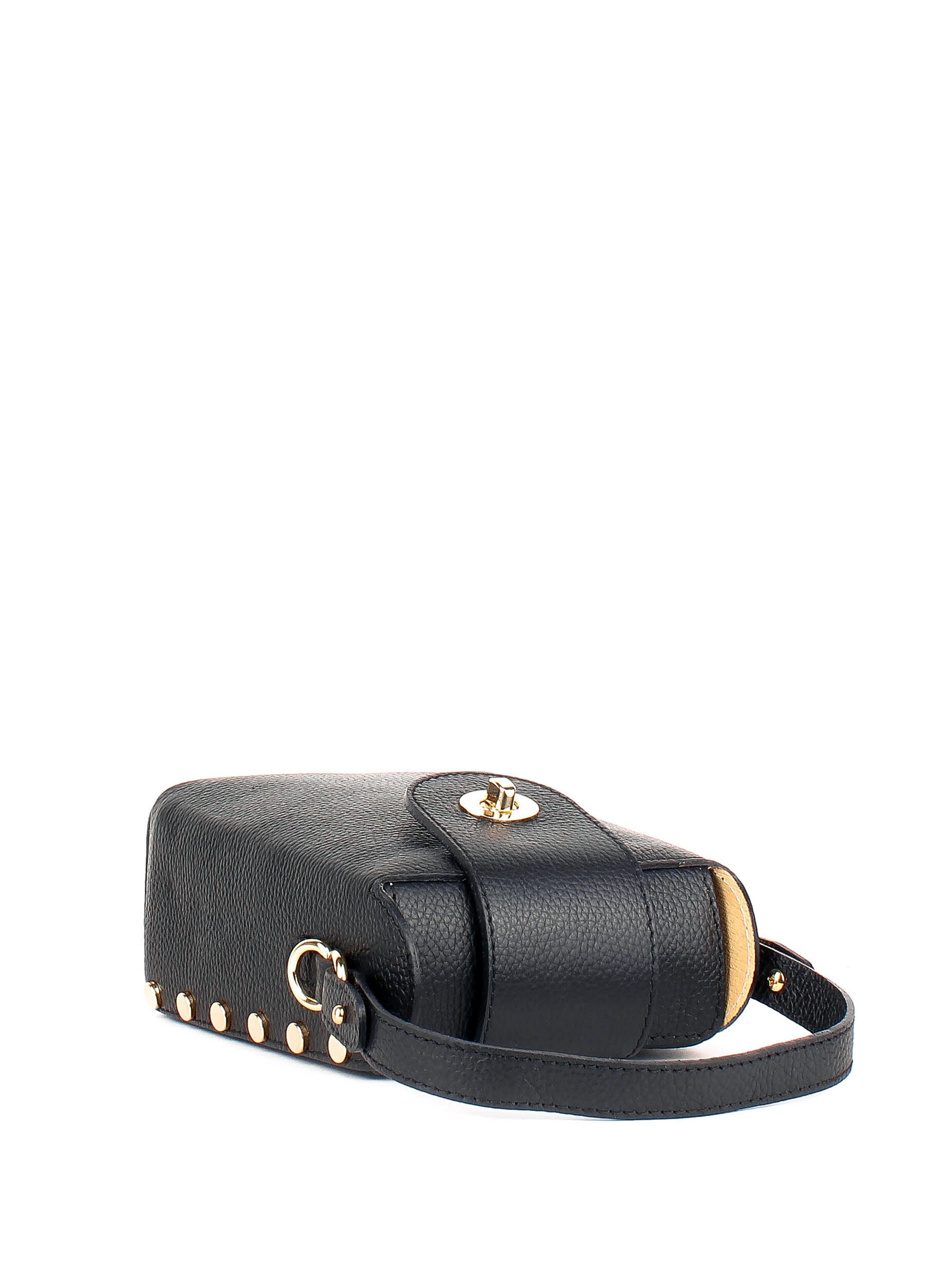 Bandolera de piel italiana Negro 8811-05-32