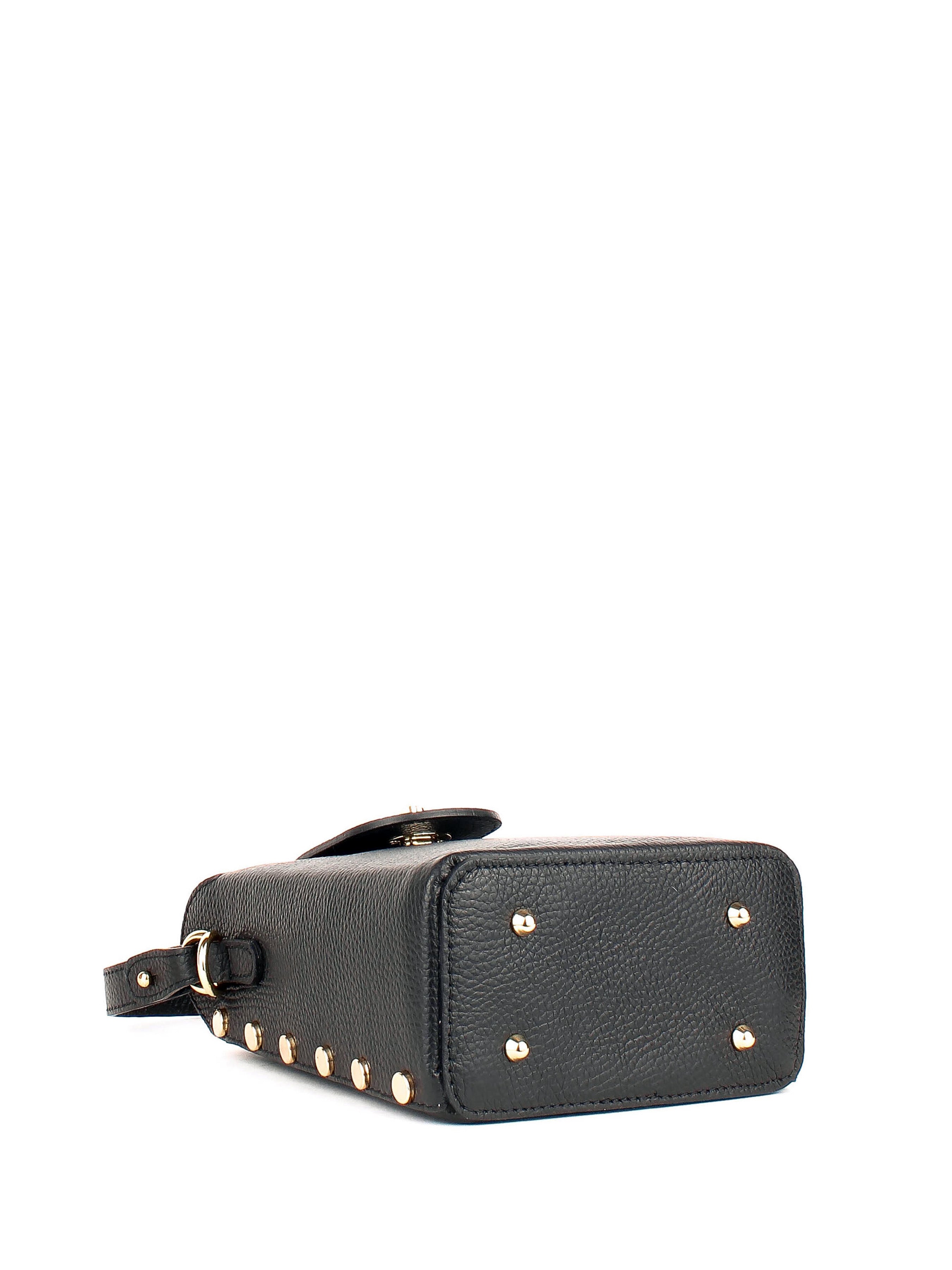 Bandolera de piel italiana Negro 8811-05-32