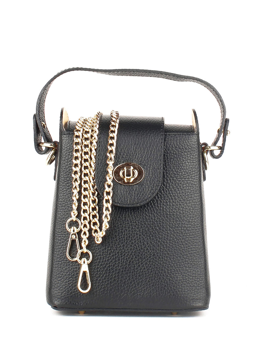 Bandolera de piel italiana Negro 8811-05-32