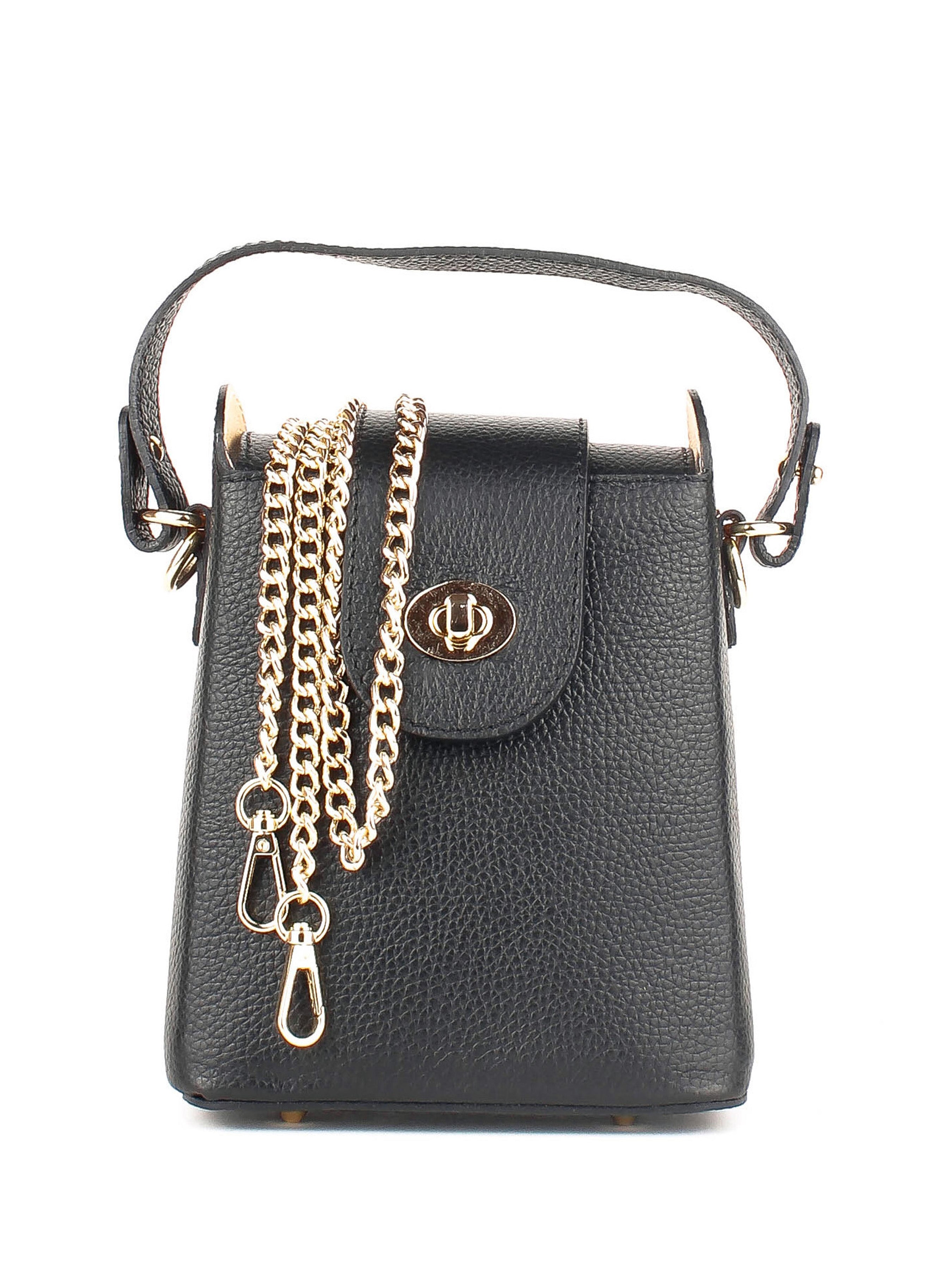 Bandolera de piel italiana Negro 8811-05-32