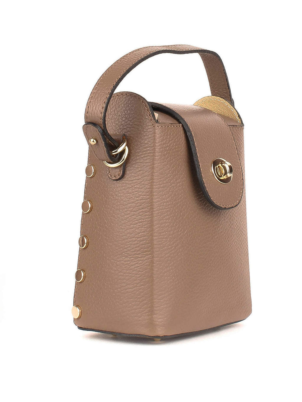 Bandolera de piel italiana Gris, Marrón 8811-104-32