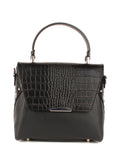 Bolso de mano de piel italiana Negro 6399-05-101