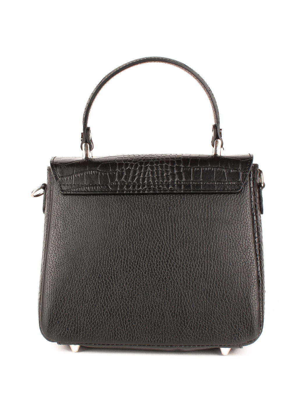 Bolso de mano de piel italiana Negro 6399-05-101