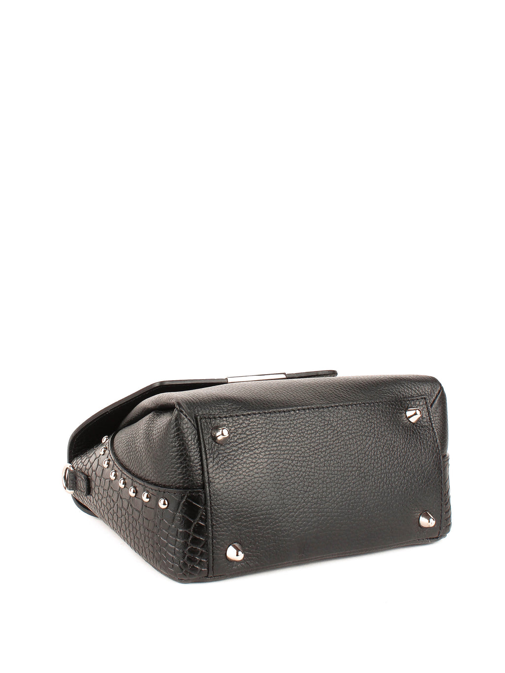 Bolso de mano de piel italiana Negro 6399-05-101