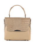 Bolso de mano de piel italiana Gris 6399-52-101