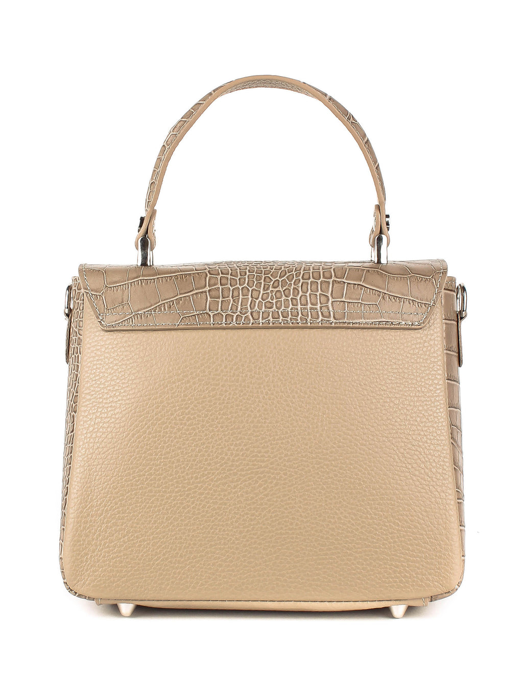 Bolso de mano de piel italiana Gris 6399-52-101